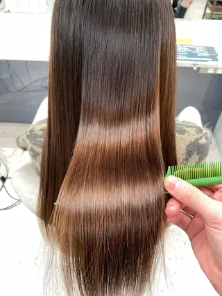 ロング 京都レイヤーカット/ 縮毛矯正/羽柴りくのヘアスタイル