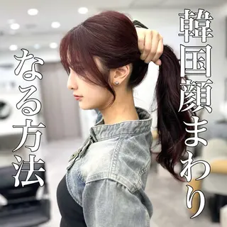 セミロング 前髪顔まわりカット 🌈中村海聖のヘアスタイル