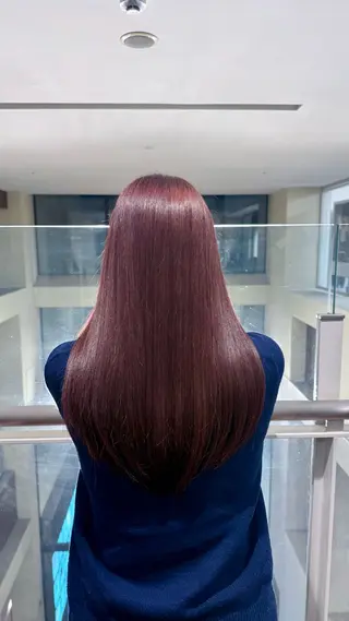 ロング カラー 濱崎 あかりのヘアスタイル