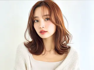 ミディアム カラー ヘアアレンジ Rubik's なかもずSAYAのヘアスタイル