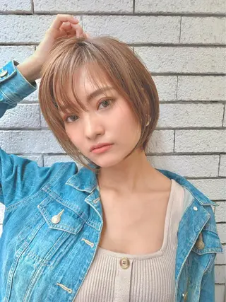 ショート カラー 仙台Ｉ韓国レイヤー Ｉ髪質改善Ｉ伊藤拓海のヘアスタイル