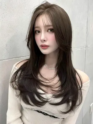 ロング カラー りきと🦋河原町 縮毛矯正/艶カラーのヘアスタイル