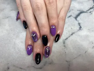 ネイル ネイルリボン 受付スタッフのネイルデザイン