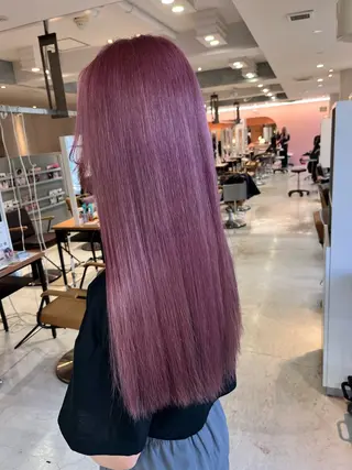 ロング カラー nameless髪質 改善ブリーチ心斎橋のヘアスタイル