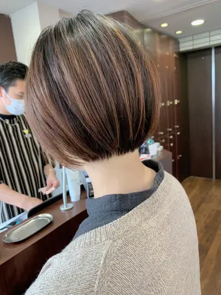 ショート 縮毛矯正/ショート/ レイヤー/畑中正敏のヘアスタイル
