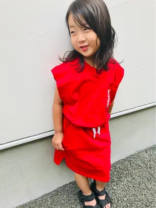 キッズ ママ美容師 ＊ヒマワリのヘアスタイル