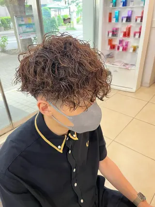 ショート パーマ メンズ 韓国風メンズ/毛流れ ヘアなら須田龍世のヘアスタイル