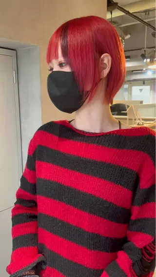 ショート カラー AIRI/難波/ ハイトーン/髪質改善のヘアスタイル