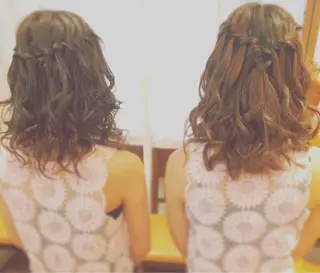 ミディアム セミロング カラー ヘアアレンジ kazufumi ..のヘアスタイル