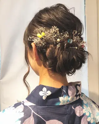 ロング ヘアアレンジ 女性に人気♪ はやしほのかのヘアスタイル