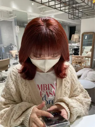 ミディアム カラー loely 💞miyuのヘアスタイル