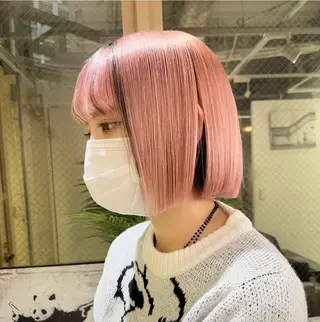 カラー 渋谷🎨ハイトーン× エクステ🎨レンのヘアスタイル