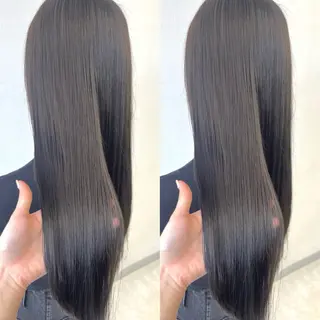 ロング カラー 透明感カラー🪿🤍 顔まわりカットのヘアスタイル