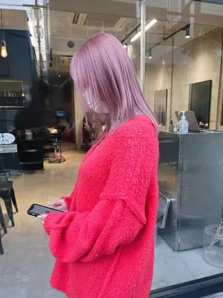 ミディアム カラー TAS所属・岩田 良/ブリーチカラーのヘアスタイル