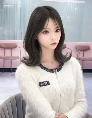 ミディアム カラー 韓国ヘア/髪質改善 TAKAHIROのヘアスタイル