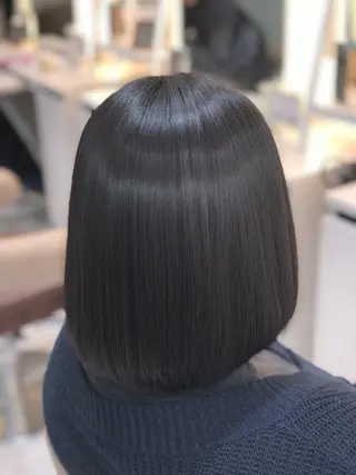 ミディアム 安井　昴 💫ブリーチ縮毛矯正のヘアスタイル