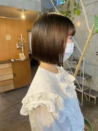 ショート カラー パーマ ヘアアレンジ メンズ キッズ ネイル マツエク・マツパ アイブロウ モリモト サナのヘアスタイル