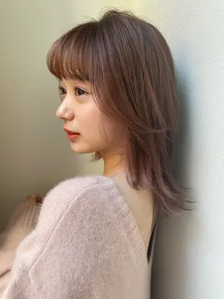 セミロング 💖レイヤー×美髪 💖momoのヘアスタイル