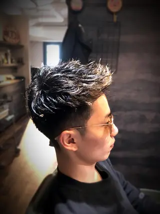 ショート カラー パーマ メンズ 代表スタイリスト 直田 洋人のヘアスタイル