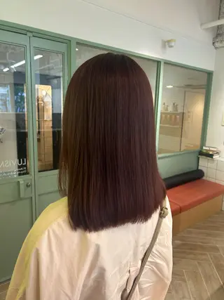 カラー ベージュ/ダブルカラ ー/新潟駅/青柳萌果のヘアスタイル