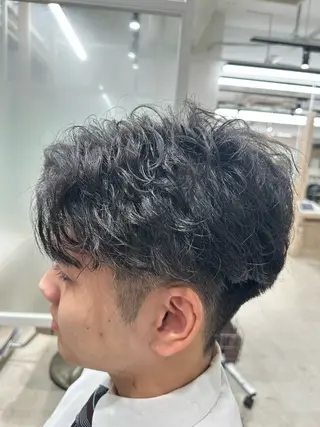 ショート パーマ メンズ 市川透明感カラー &パーマ美容師Kaiのヘアスタイル