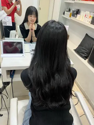 セミロング 【髪質改善カラー】 あむ·. ⟡ 🖤のヘアスタイル