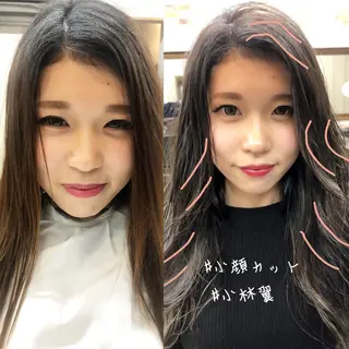 セミロング カラー 360°キレイな ショートカットのヘアスタイル