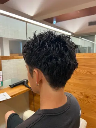 パーマ メンズ 櫻井涼央 ／メンズ特化／短髪／のヘアスタイル