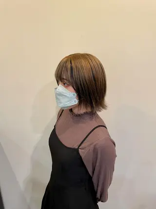 ミディアム 亀川蓮 Agu hairのヘアスタイル