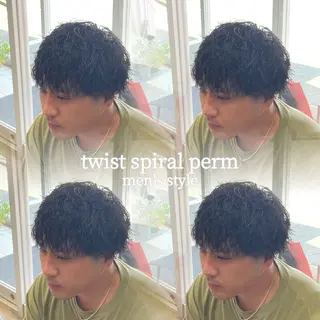 パーマ メンズ 夏向/ハイトーン /パーマのヘアスタイル