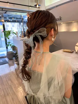 ヘアアレンジ sato ayaka ｜透明感カラー🫧のヘアスタイル