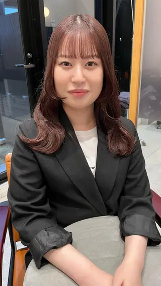 セミロング カラー classic 新横浜所属・大人girly🛋️ 🤍yukakoのヘアスタイル