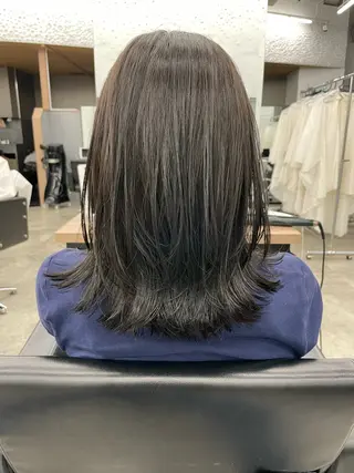 ミディアム カラー 美髪縮毛/インナー カラー ERINA✨のヘアスタイル