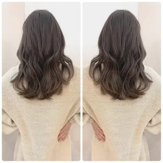 ミディアム カラー 京都大人女性ショート 徒歩1分/秋山のヘアスタイル