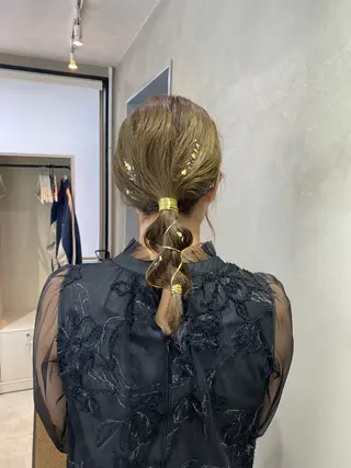 ヘアアレンジ まとまるボブ🌼 アレンジ🌼鴨下穂香のヘアスタイル