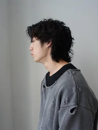 ミディアム パーマ メンズ pole所属・【pole】 minaのヘアスタイル