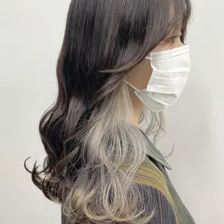 ミディアム カラー ヘアアレンジ 🦄インナーカラー 🦄貫井彩花のヘアスタイル