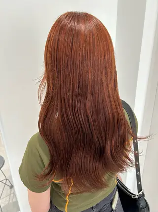 ロング カラー 愛結 暖色カラー🎀🩰のヘアスタイル