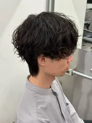 ミディアム カラー パーマ メンズ メンズパーマ特化 🔥韓国ヘア職人🔥のヘアスタイル