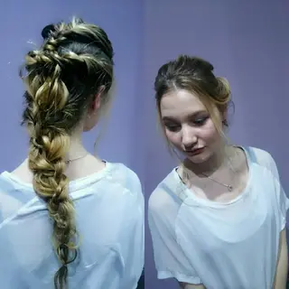 ロング ヘアアレンジ おう かいりのヘアスタイル