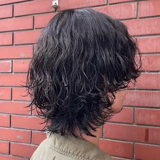 ミディアム パーマ メンズ 【柏メンズパーマ職人 】店長　KAZUMAのヘアスタイル