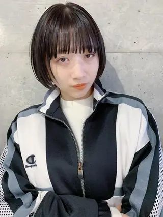 ショート カラー ボブパーマコテ巻き風 パーマNo1深江秀平のヘアスタイル