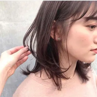 ミディアム カラー 💫期間限定価格💫 似合わせカット🧚のヘアスタイル