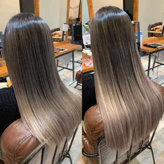 ロング カラー シールエクステ♦️ レイヤー♦️福田晃大のヘアスタイル