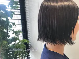 ミディアム カラー ヘアアレンジ オリーブ透明感カラー 表参道/MIKUのヘアスタイル