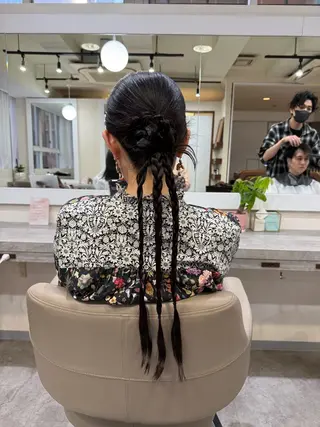 ロング ヘアアレンジ 韓国風パーマ/ヘア セット/店長みづきのヘアスタイル