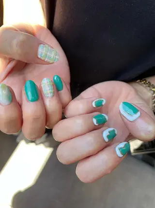 ロング カラー ヘアアレンジ キッズ ネイル マツエク・マツパ 福田 加奈のネイルデザイン