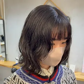 ミディアム パーマ Lomalia もえかのヘアスタイル