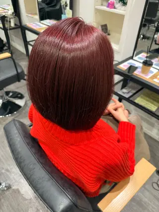 ミディアム カラー 艶髪レイヤー上田 紗也🇰🇷💗のヘアスタイル