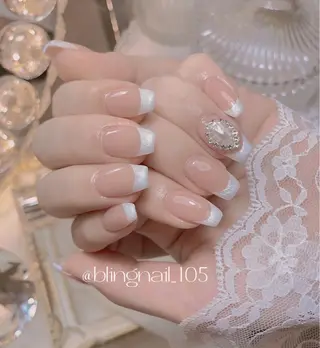 ネイル 23時まで❤︎韓国、 ワンホンネイルのネイルデザイン